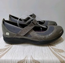 CLARKS WAVE GREY FLAT MARY JANE COMFORT SHOES SIZE UK 7 D