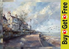 Peaceful Seaside Town, Oil