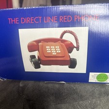 vintage 80s 90s direct line the red telephone on wheels origina mobile on wheels