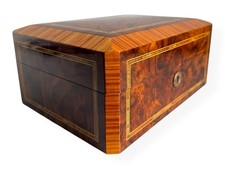 Rare Vintage Davidoff Burr Wood Humidor Exquisite Inlaid Cigar Box 50-75 Cigars