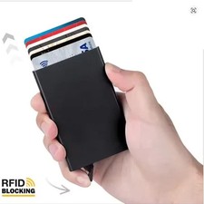 Rfid Smart Wallet Card Holder Metal Thin Slim Men Women Wallets Pop Up Minimalis