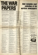 Advertisement for The War Papers a Collection of 155 Wartime Newspaper Reprints