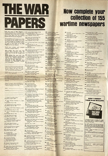 Advertisement for the - the, war