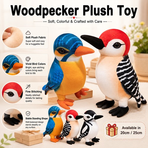 Lovely woodpecker plush toy - lovely,