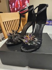 BNIB Black Embellished Heeled