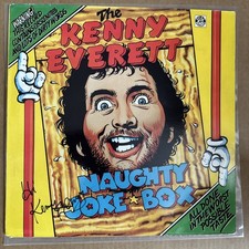 Kenny Everett Hand Signed Naughty Joke Box Autographed 12" LP Original Signature