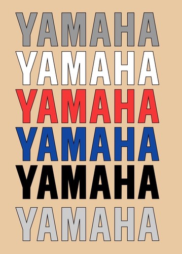 Two yamaha motorbike stickers - two,