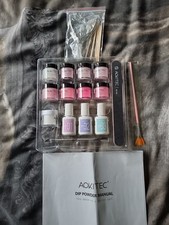 Aokitec 8 Colors Dip Powder Kit - French Nail Art Starter System for Manicure 
