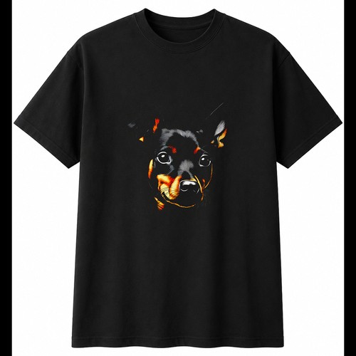 Charcoal miniature pinscher - charcoal,
