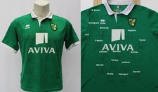 Norwich City Away Shirt Signed by 2012-13 Premier League Squad COA & Map (24164)