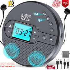 2000mAh Rechargeable Discman CD Player:Walkman CD Player with Bluetooth FM Trans