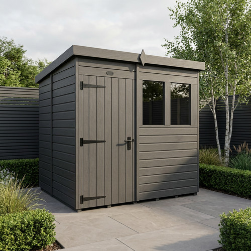 7x5 pent composite shed - pent,