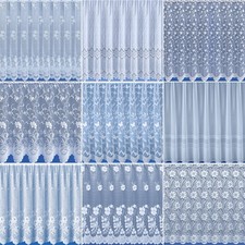 Luxury white net curtain - white,