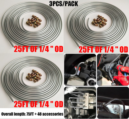 3pcs 25ft steel - steel, brake