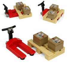 Pallet Truck 2 Parcels | Workshop Garage Cargo Crates | Kit Made With Real LEGO