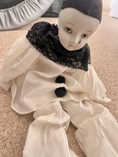RARE Vintage Kitsch Pierrot Clown Doll