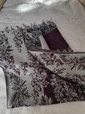 Plum, Pink and Gold Pashmina Scarf with Tassels