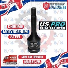 1/2" INCH DRIVE H8 8MM LONG IMPACT HEX BIT SOCKET MALE ADAPTOR ALLEN KEY CRV S2