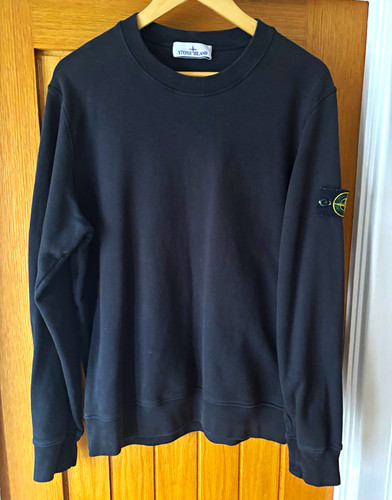 Stone island black crew - island,