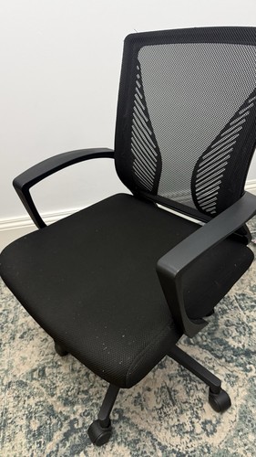 Black mesh back swivel task - black,