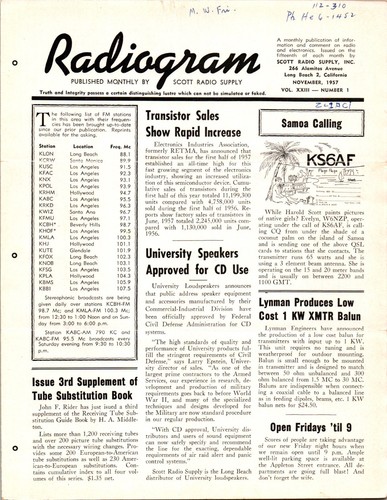 November 1957 radiogram scott - november,