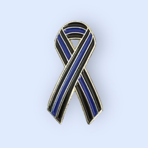 Police thin blue line ribbon - blue,