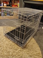 small dog crate grey