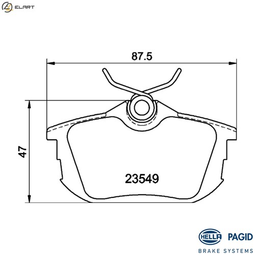 Brake pad set disc - set, 8db