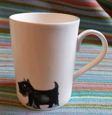 Lucy Dog Mug Scottie By Roy Kirkham Scottish Terrier fine bone china Black 