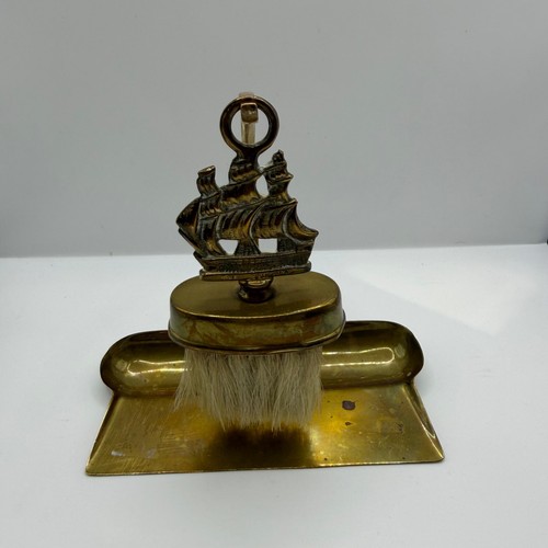 Vintage brass crumb tray - tray, and