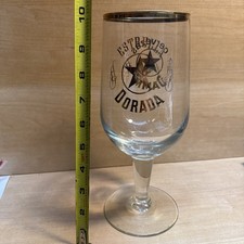 Estrella Damm Dorada beer glass 10" Super Rare!! Man cave Or Home Bar.