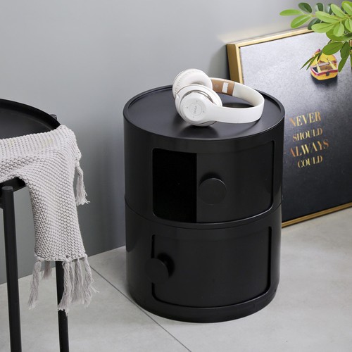 Modern round plastic storage - round,