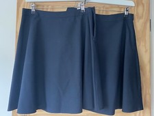 M&S 2pk Girls’ Regular Fit School Skater Skirts, Navy Size 29.5” - 31.5” 75-80cm
