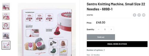 Sentro knitting machine 689b - sentro, 689b-1