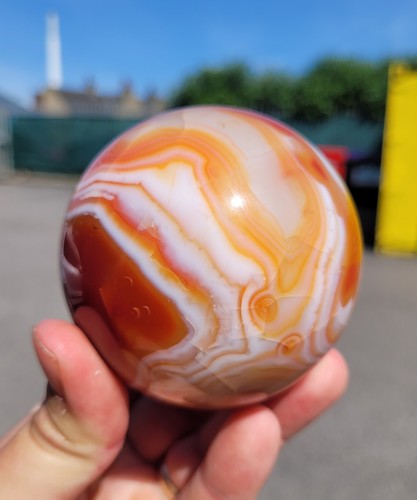 Sardonyx crystal sphere - sardonyx, brand