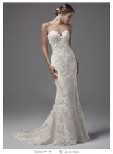 Sottero and Midgley “Ellington” Wedding Gown Strapless Lace Gown RRP 3000AUD