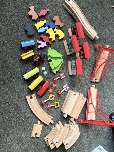 Wooden train track set - set, with