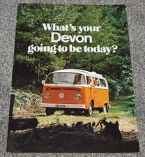 VW Volkswagen Devon Camper Brochure Type 2 T2 Eurovette Devonette Continental