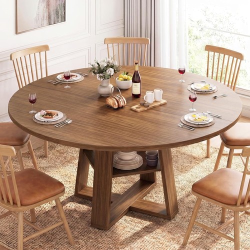 Round oval extendable wood - oval,