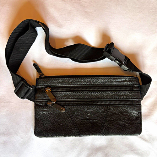 Travelon black leather belt - black,