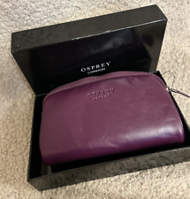 Osprey London Isobela Graeme Ellisdon Leather Zipped Purse Purple NEW Boxed