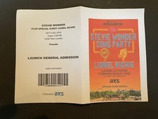 Stevie Wonder Lionel Richie Ticket 2019