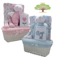 5 PIECE LUXURY BASKET BABY BOY GIRL NEWBORN SEASONAL BIRTHDAY GIFT SET