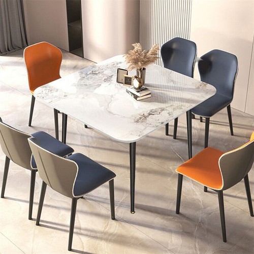 Glass effect marble dining - glass,