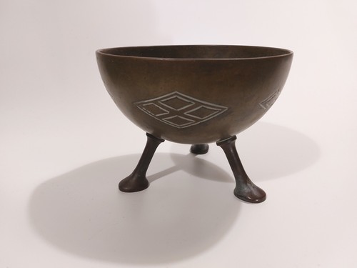 Antique bronze brazier bowl - antique,