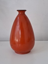 Vintage 1920s Shelley Orange Vase, Art Deco Pottery Made In England