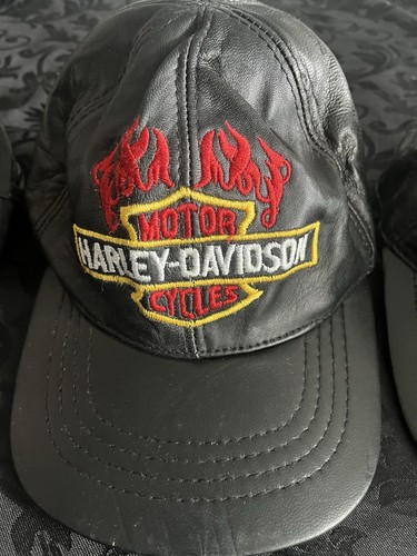 Leather baseball cap with - leather,