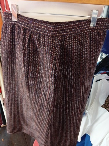 Vintage brown patterned midi