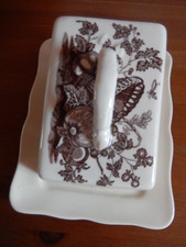 antique cheese dish with lid