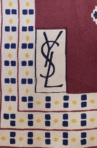 Vintage ysl 100 silk - ysl, 16”